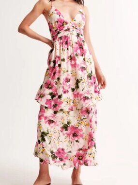 Floral Pink Maxi Dress
